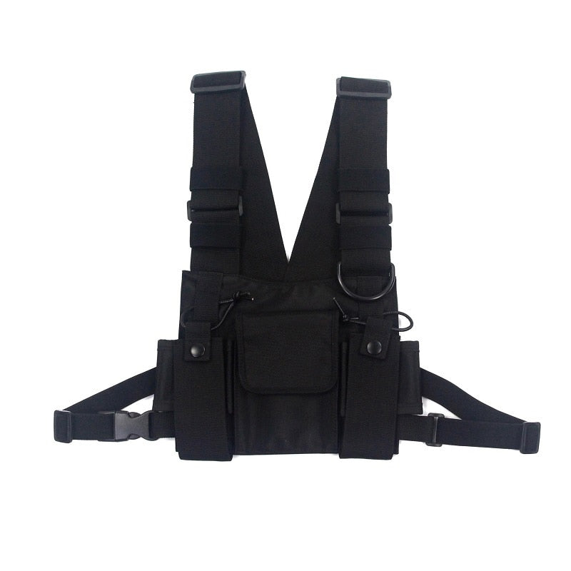 11 BYBB'S DARK Function Tactical Chest Bag Hip Hop Streetwear Men Functional Waist Bags Adjustable Pockets Waist Shoulder Bag