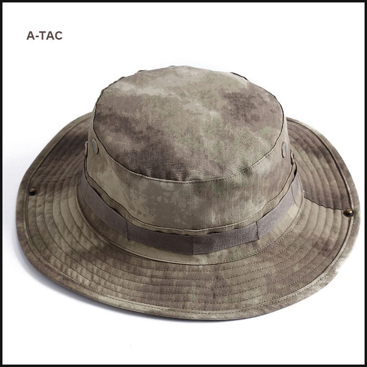 Camouflage Boonie Hat Tactical US Army Bucket Hats Military Multicam Panama Summer Cap Hunting Hiking Outdoor Camo Sun Caps Men