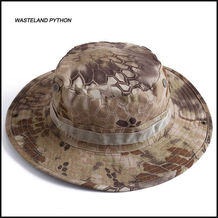 Camouflage Boonie Hat Tactical US Army Bucket Hats Military Multicam Panama Summer Cap Hunting Hiking Outdoor Camo Sun Caps Men