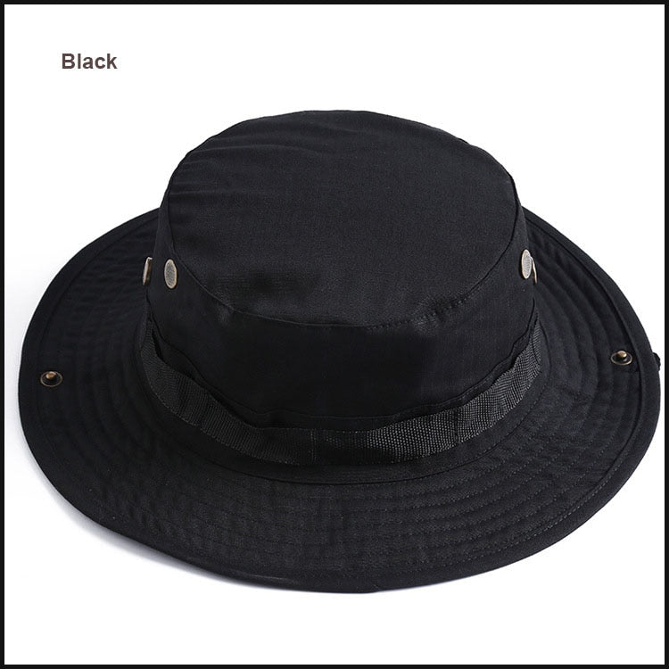Camouflage Boonie Hat Tactical US Army Bucket Hats Military Multicam Panama Summer Cap Hunting Hiking Outdoor Camo Sun Caps Men