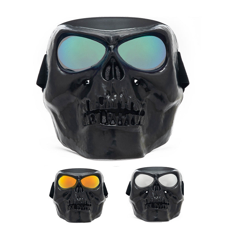 Retro Harley Skull Goggles Mask Motorcycle CS Tactical Protective Gear Outdoor Sports Riding Windproof Sand Goggles