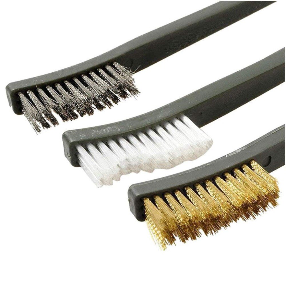 7pcs/Set 3pcs Steel Wire Brush + 4pcs Nylon Pick Set Universal Gun Hunting Cleaning Kit Tactical Rifle Pistol Gun Cleaning Tool