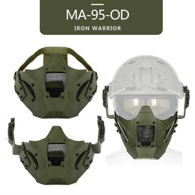 Tactical Airsoft Mask Outdoor Hunting Shooting Training Face Protective Mask Wargame Safety Half Face Mask