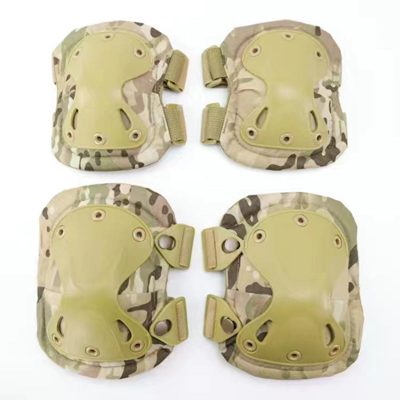 Tactical Knee And Elbow Protection Outdoor Combat Protective Gear 4 Pcs Set Of Hiking Camping Cycling Protective Equipment Knee And Elbow Pads