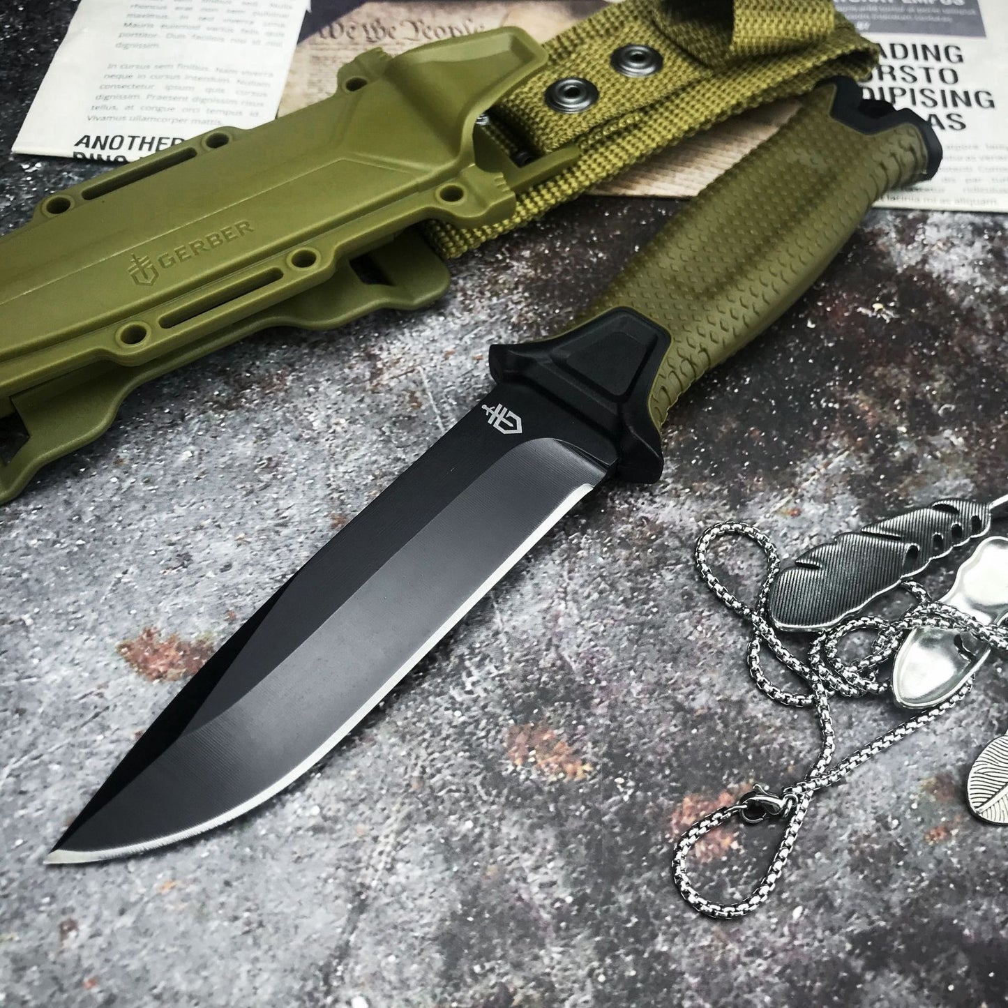 Goebel Infantry Outdoor Tactical Wilderness Survival Straight Knife Collection Of Self-Defense Carry Knives Outdoor Pocket Knife