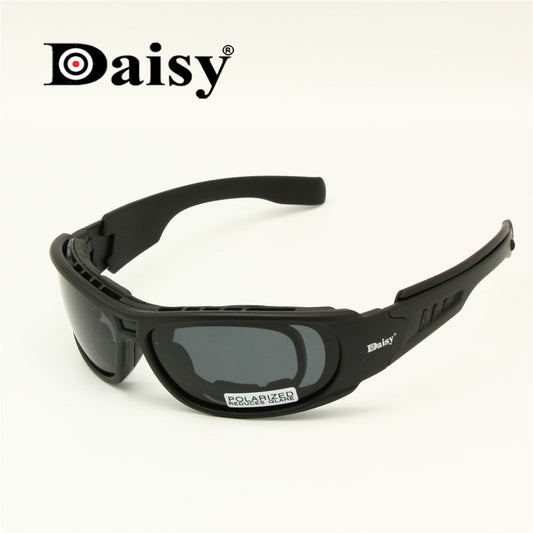 Daisy C6 Polarized Ballstic Army Sunglasses Military Goggles Rx Insert 4 Lens Kit Men Combat War Game Tactical Glasses