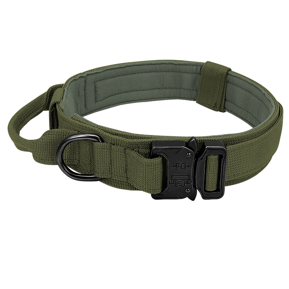 Tactical Dog Collar With Handle Durable Military Nylon Dog Collar Adjustable Training Collar For Large Dogs German Shepherd