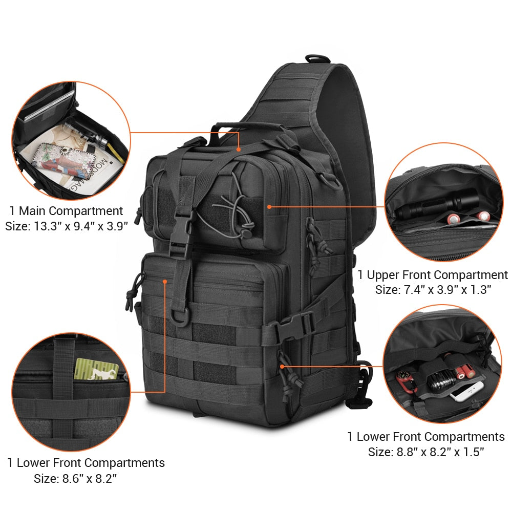 20L Tactical Assault Pack Military Sling Backpack Army Molle Waterproof EDC Bag for Outdoor Hiking Camping Hunting