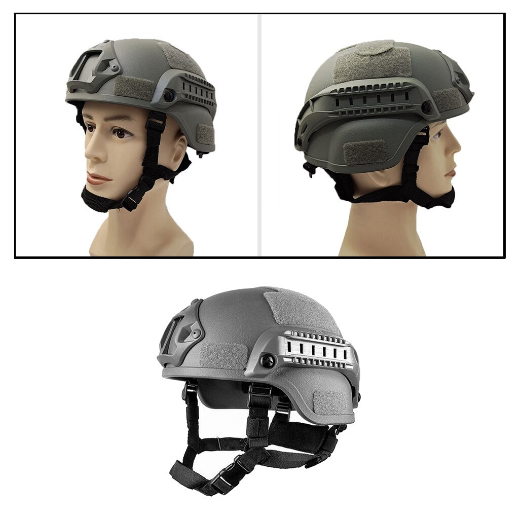 Tactical Adjustable ABS Helmet with Adjustable Strap and Soft Sponge One Size for Military Gaming Hunting Shooting CS