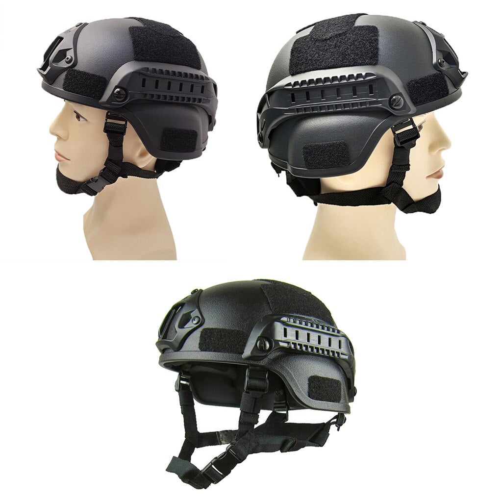 Tactical Adjustable ABS Helmet with Adjustable Strap and Soft Sponge One Size for Military Gaming Hunting Shooting CS