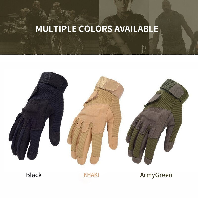 Winter Sport Gloves Men's Outdoor Military Gloves Full Finger Army Tactical Mittens Wear-resistant Riding Gloves