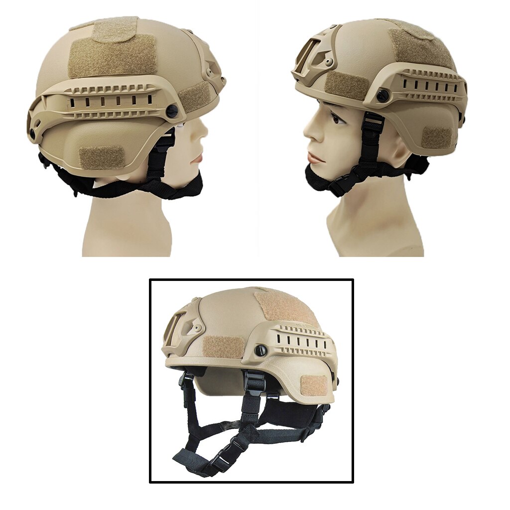 Tactical Adjustable ABS Helmet with Adjustable Strap and Soft Sponge One Size for Military Gaming Hunting Shooting CS