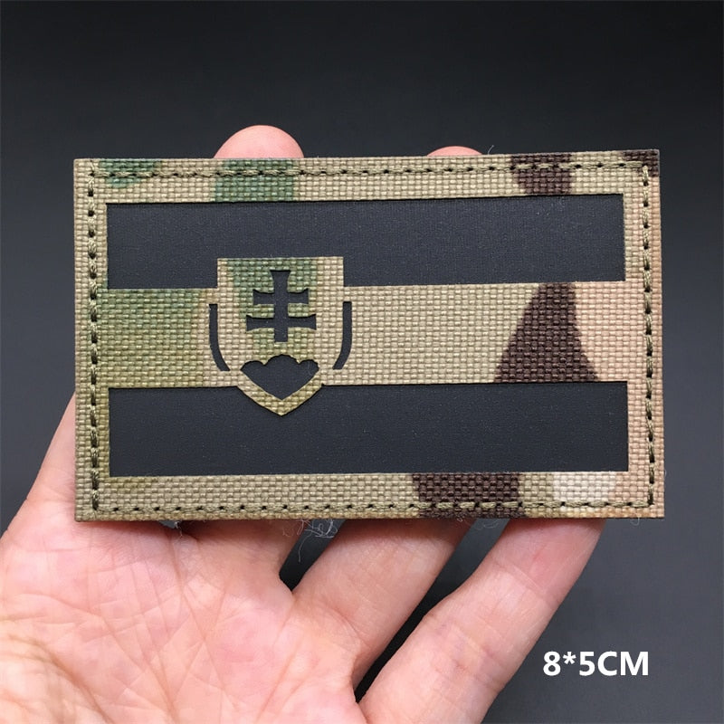 (42 Styles) Korea France Spain America Israel Flags Military Patches IR Infrared Reflective Patches on Clothes Tactical Badges