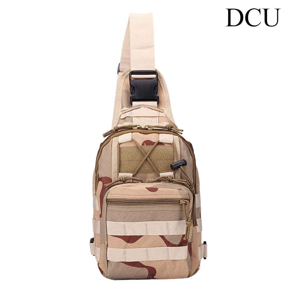 PROTECTOR PLUS Outdoor Tactical Military Crossbody Bag Sling Shoulder Chest Pack Men Camo Army Travel Hiking Camping Sport Bag