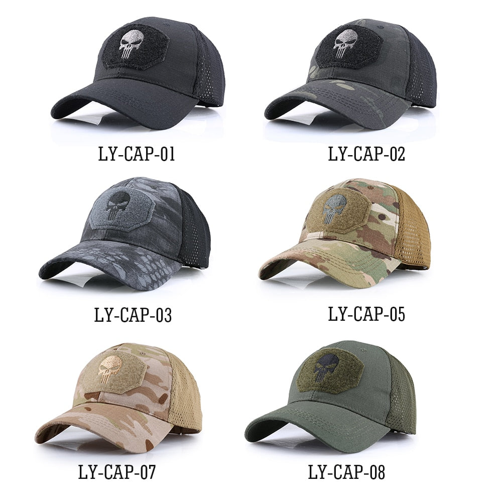 Military Baseball Caps Camouflage Tactical Army Combat Paintball Basketball Football Adjustable Classic Snapback Sun Hats Men