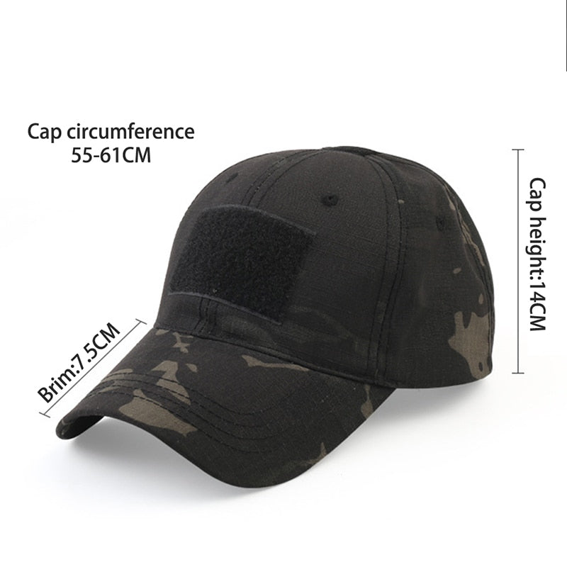 1PCS Military Baseball Caps Camouflage Tactical Army Soldier Combat Paintball Adjustable Summer Snapback Sun Hats Men Women