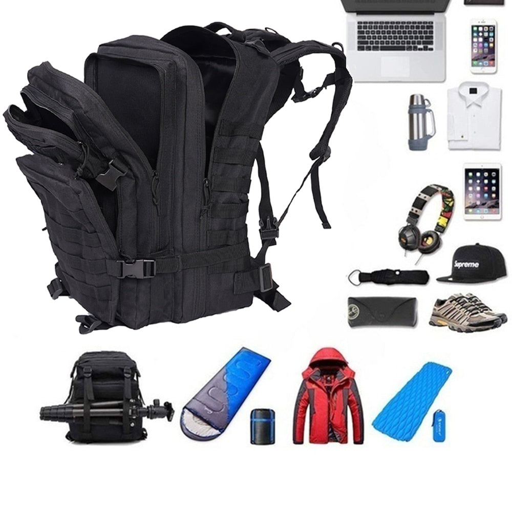 Lawaia Hunting Backpack Outdoor Military Rucksacks Tactical Sports Camping Hiking 50L 1000D Nylon Waterproof Trekking Backpack