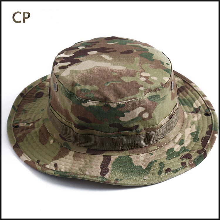 Camouflage Boonie Hat Tactical US Army Bucket Hats Military Multicam  Panama Summer Cap Hunting Hiking Outdoor Camo Sun Caps Men