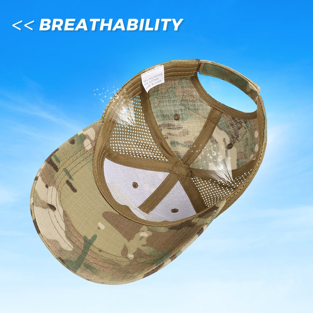 Military Baseball Caps Camouflage Tactical Army Combat Paintball Basketball Football Adjustable Classic Snapback Sun Hats Men