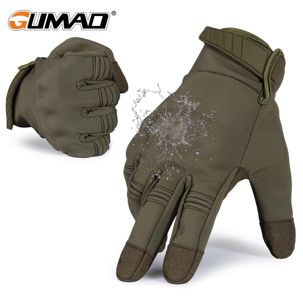 Tactical Gloves Touch Screen Full Finger Glove Hard Shell Fleece Army Military Combat Airsoft Hunting Hiking Bicycle Cycling Men