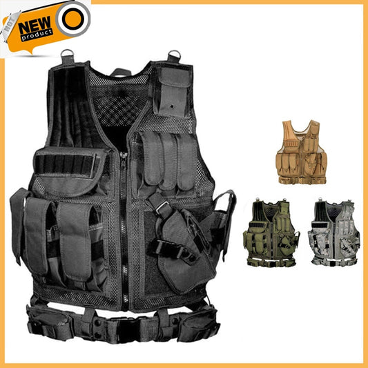 2023 Tactical Equipment Military Molle Vest Hunting Armor Vest Army Gear Airsoft Paintball Combat Protective Vest For CS Wargame