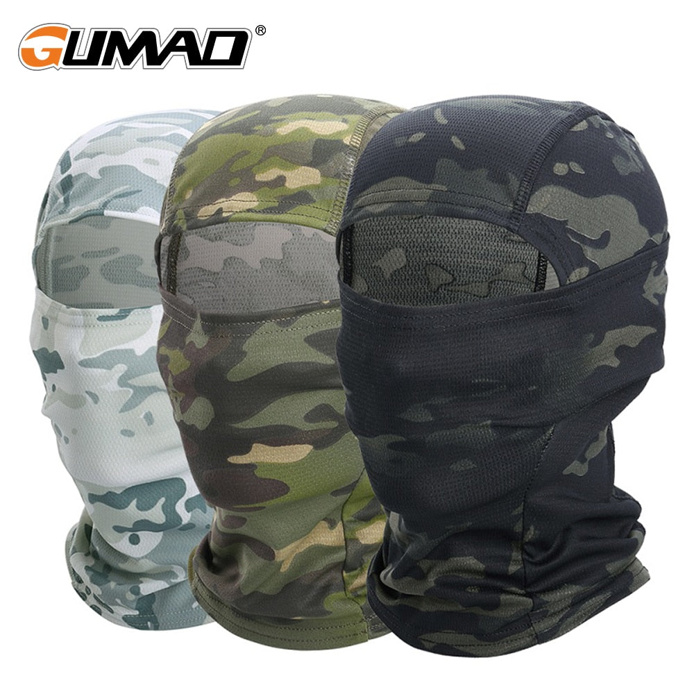 Multicam Camouflage Balaclava Full Face Scarf Mask Hiking Cycling Hunting Army Bike Military Head Cover Tactical Airsoft Cap Men